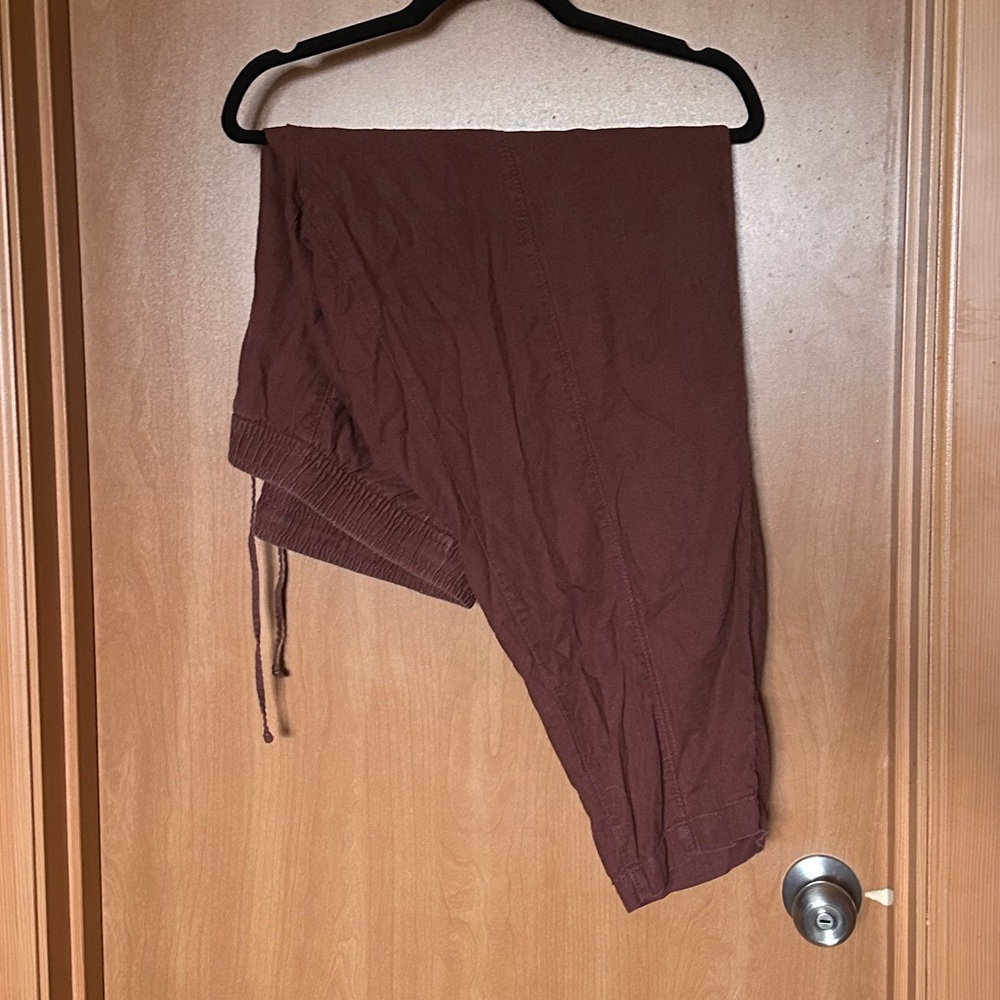 Old Navy Chocolate Brown Linen Pants